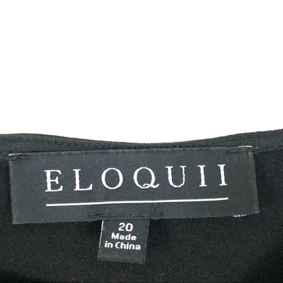 Eloquii Metallic Black & Silver Studio Sequin Dress - Picture 3 of 8